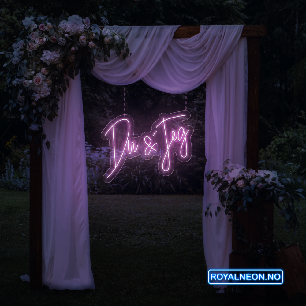 "Du & Jeg" Led Neonskilt. Bestilling!