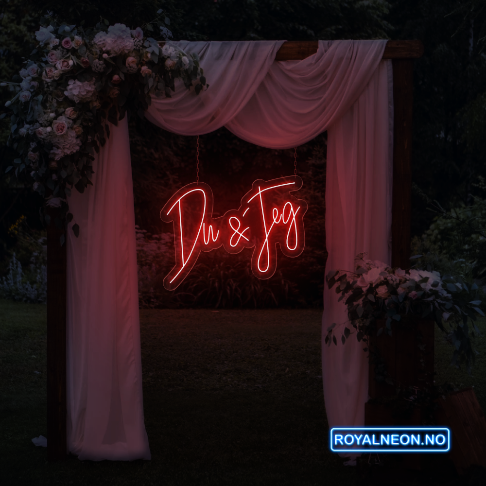 "Du & Jeg" Led Neonskilt. Bestilling!