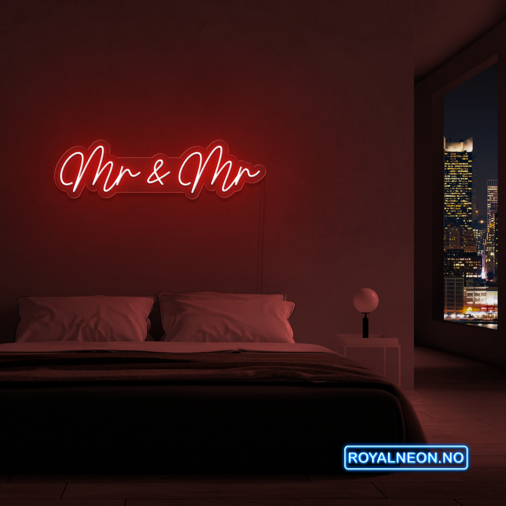 "Mr & Mr" LED NEONSKILT. Bestilling!
