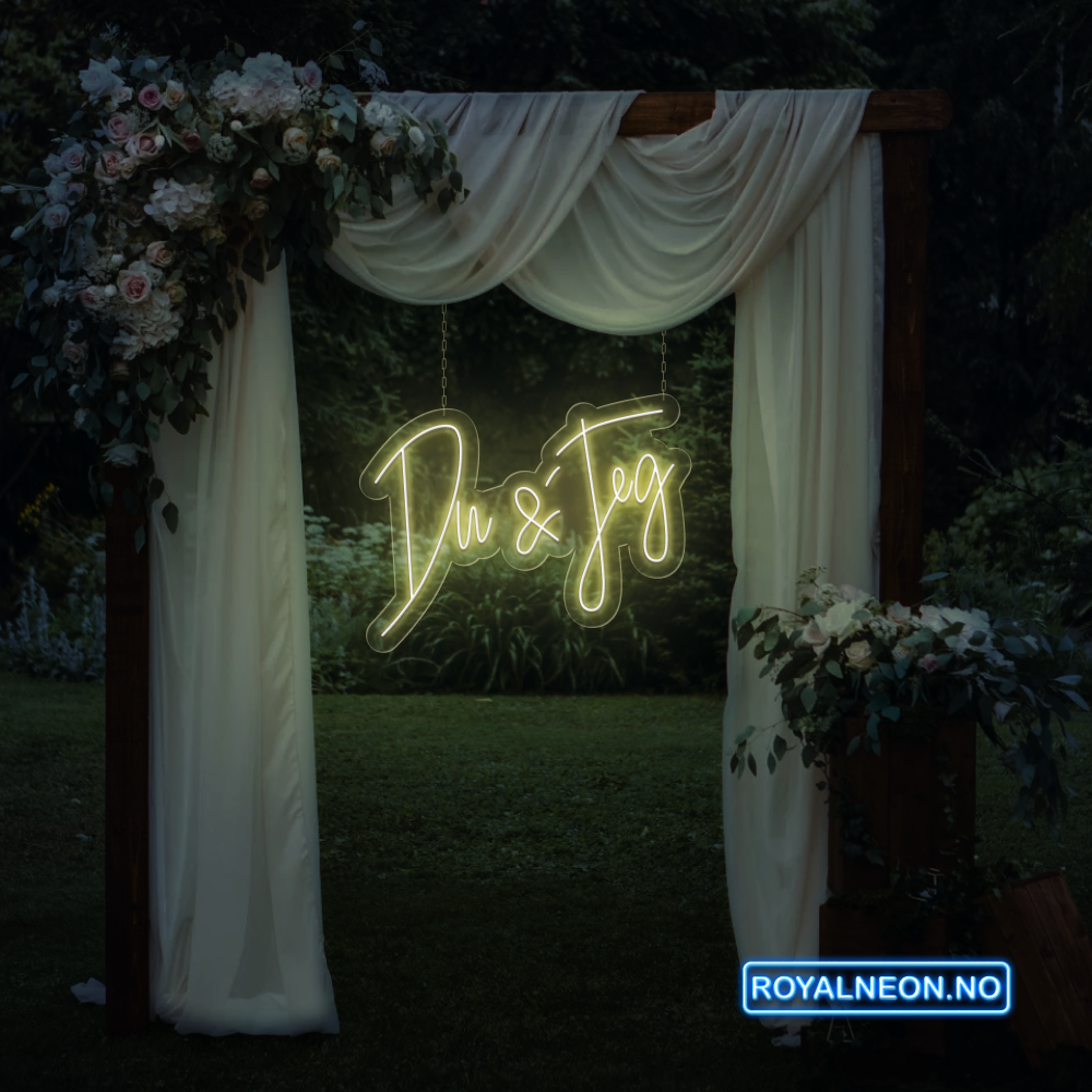 "Du & Jeg" Led Neonskilt. Bestilling!