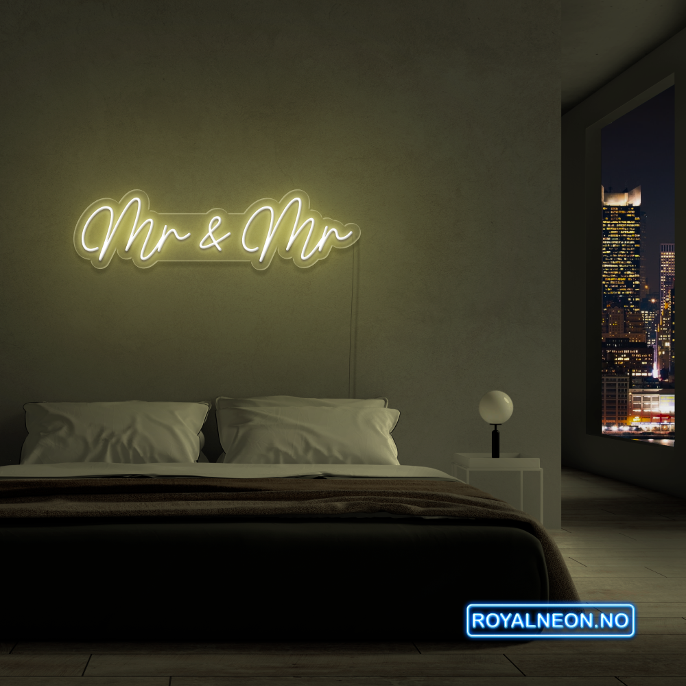 "Mr & Mr" LED NEONSKILT. Bestilling!