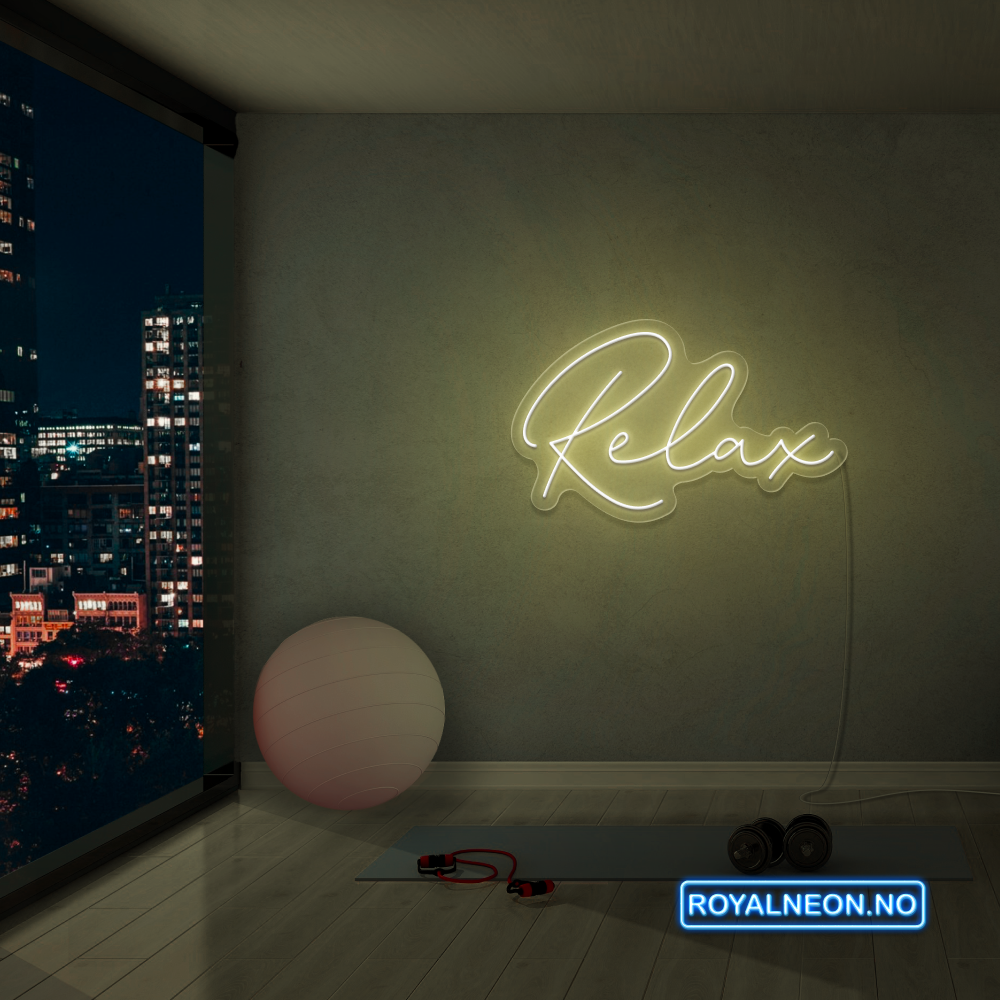"Relax" Led Neonskilt. Bestilling!