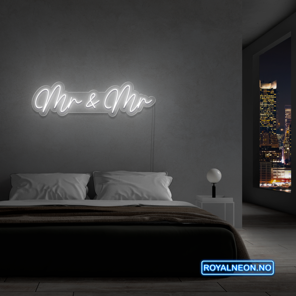 "Mr & Mr" LED NEONSKILT. Bestilling!