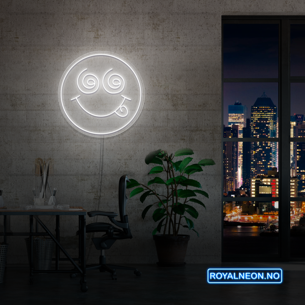 "crazy face" Led Neonskilt. Bestilling!