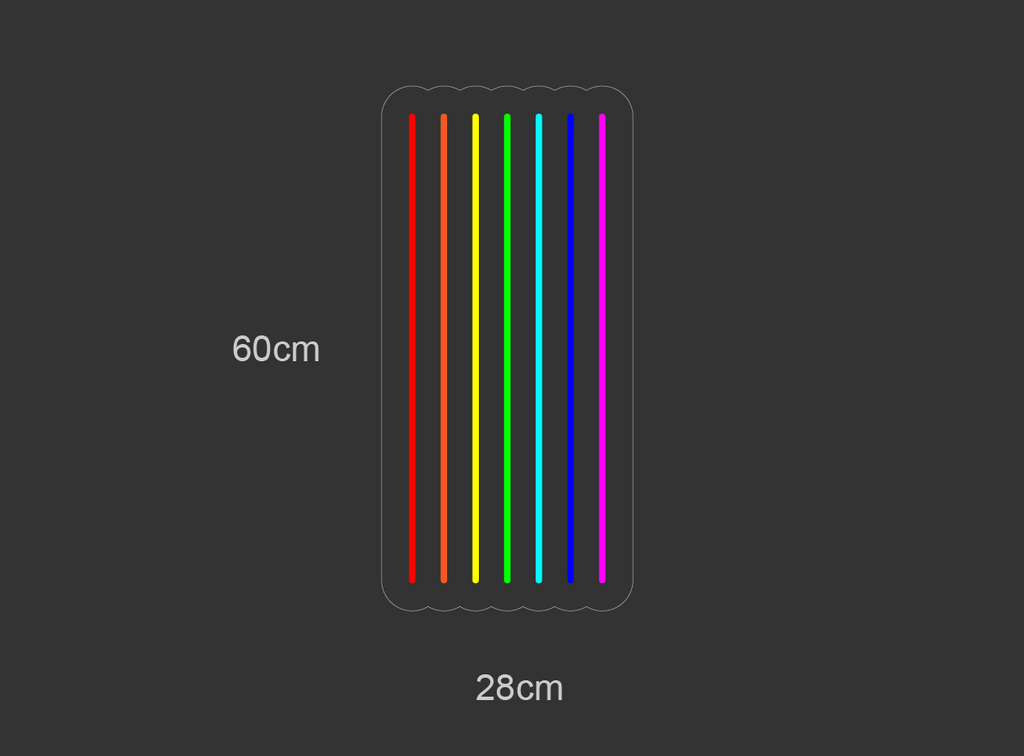 "Rainbow stripe" Led Neonskilt - Bestilling!