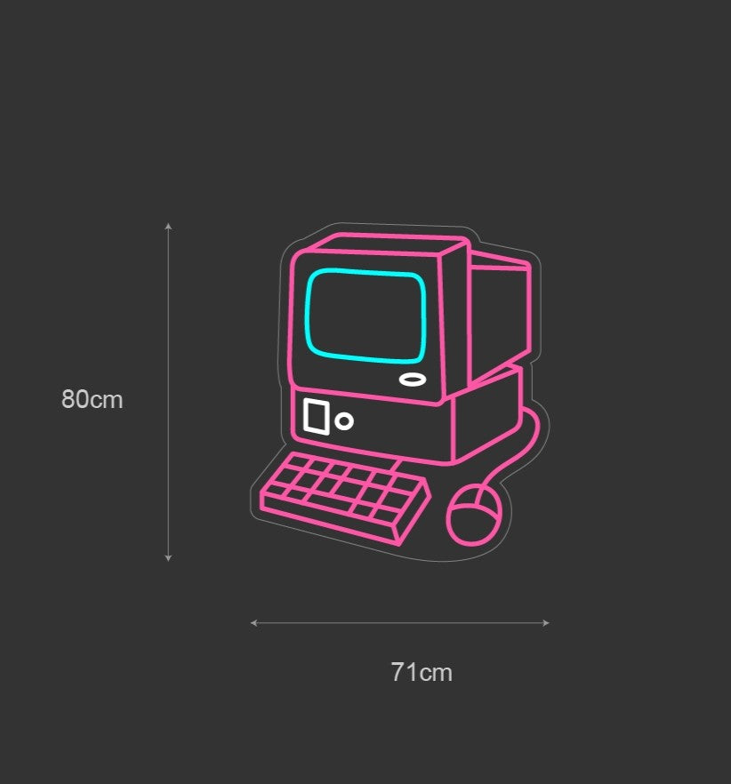 "Gammel Dator" Led Neonskilt