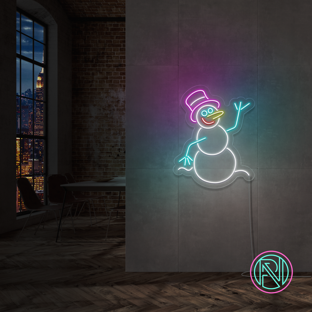 "SnowMan" Led Neonskilt. Bestilling!