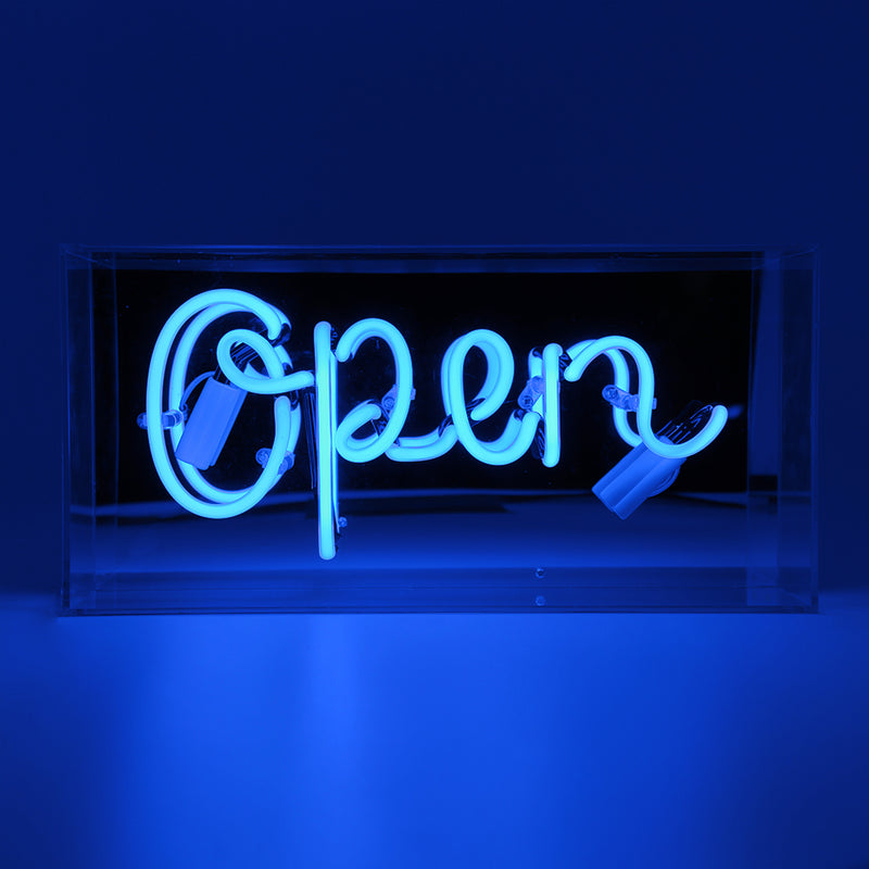 Neon "Open" Akrylboks.
