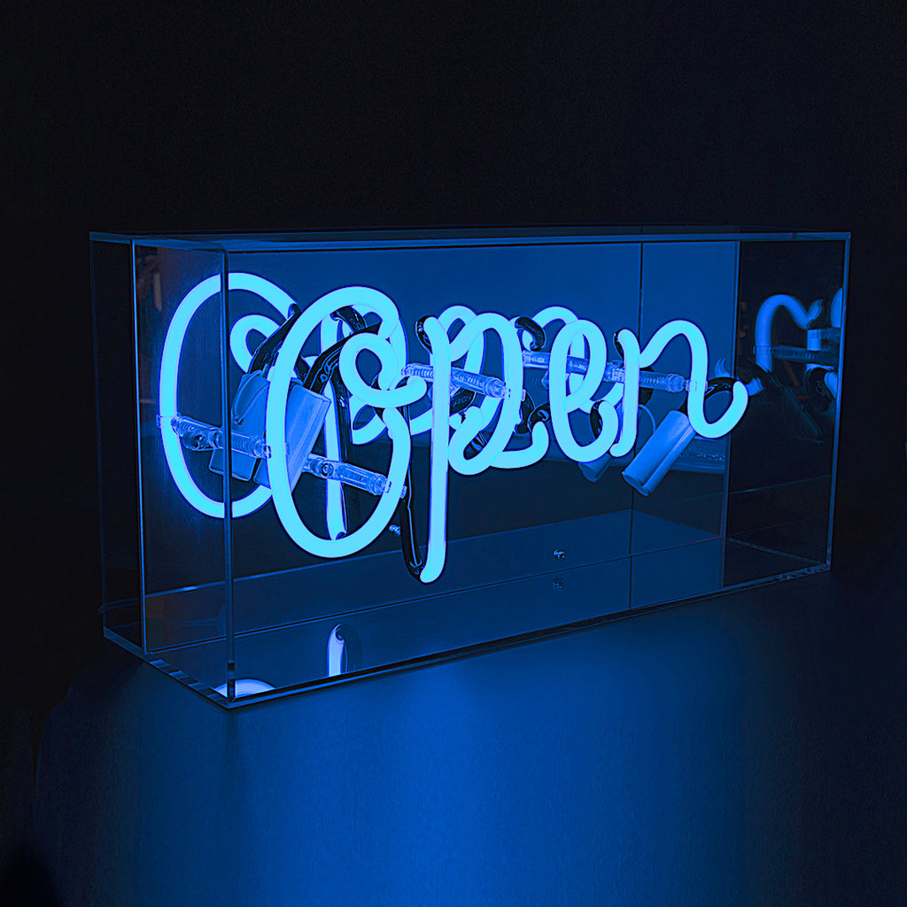 Neon "Open" Akrylboks.