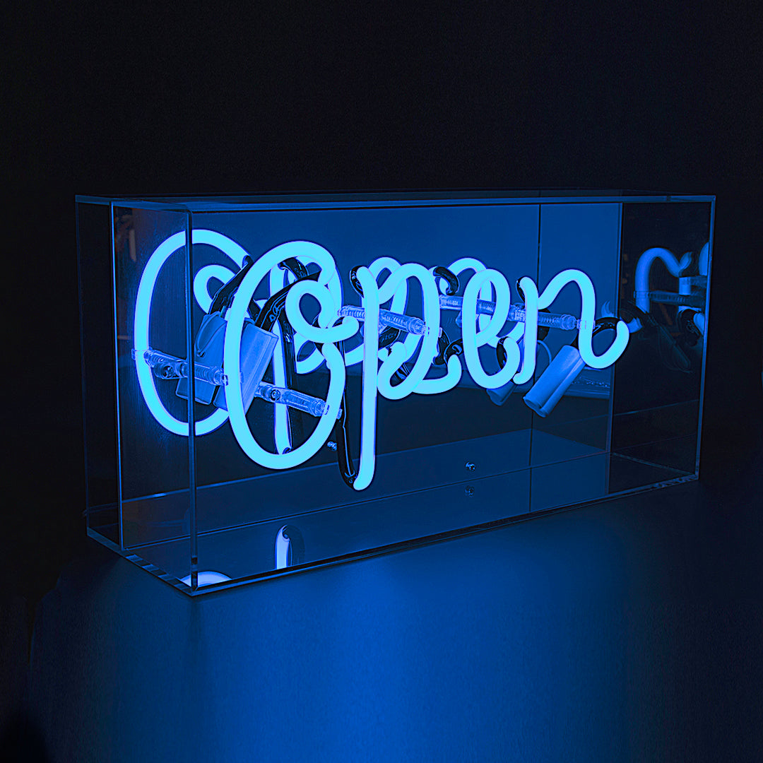 Neon "Open" Akrylboks.