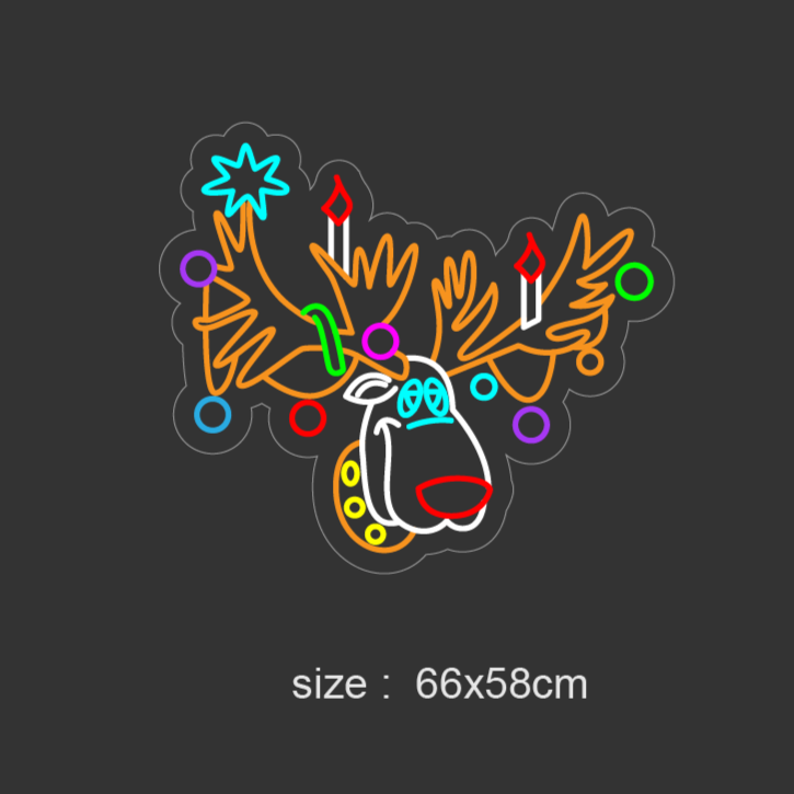 "Santa Claus's reindeer" Led Neonskilt.