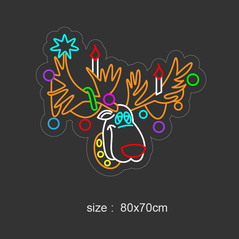 "Santa Claus's reindeer" Led Neonskilt.