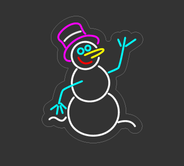 "SnowMan" Led Neonskilt. Bestilling!
