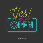 "Yes! WE ARE OPEN" Led Neonskilt - Bestilling!