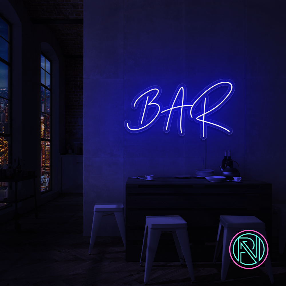 "BAR" Led neonskilt. 55x100cm. Bestilling!
