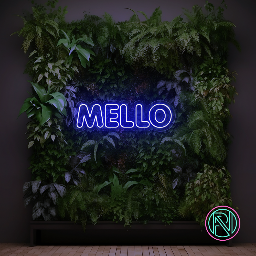 "MELLO" Led Neonskilt. Bestilling!