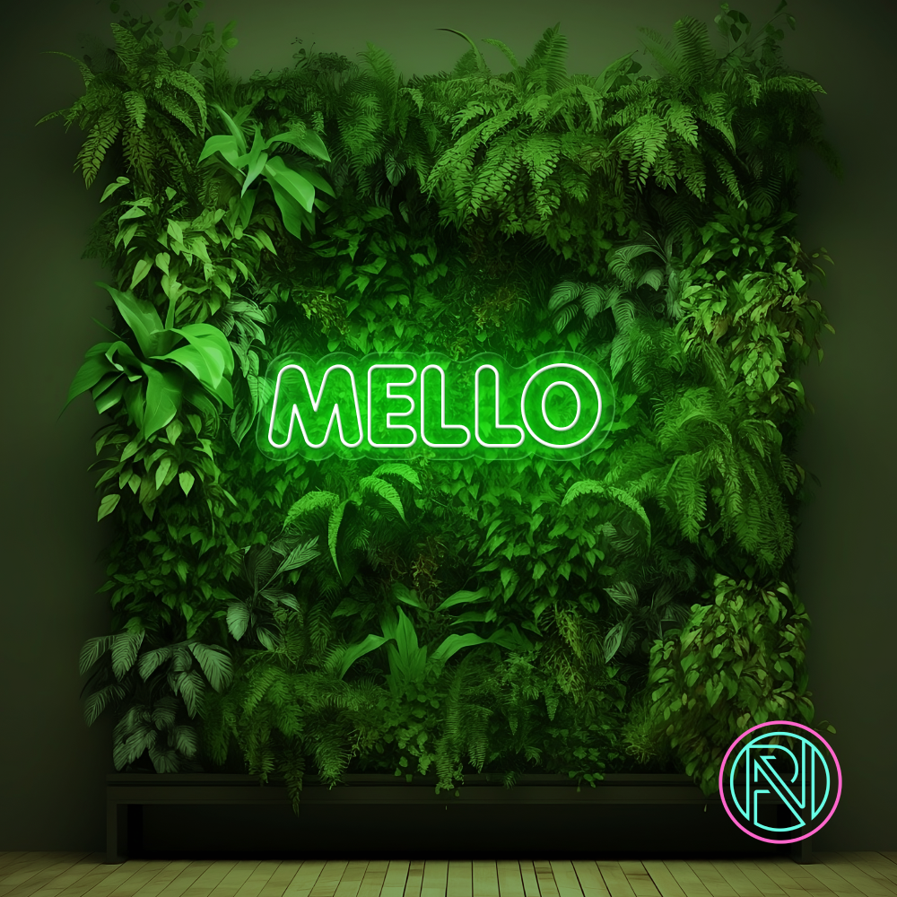 "MELLO" Led Neonskilt. Bestilling!