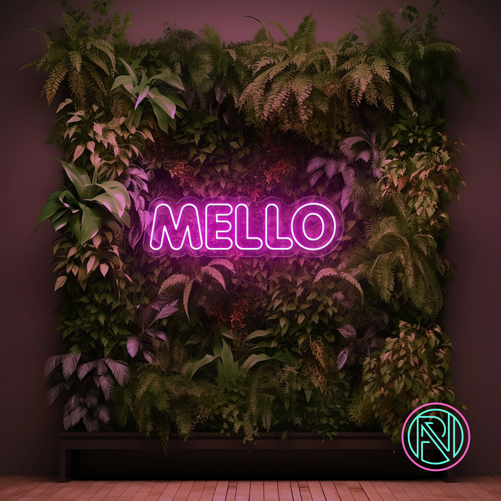 "MELLO" Led Neonskilt. Bestilling!