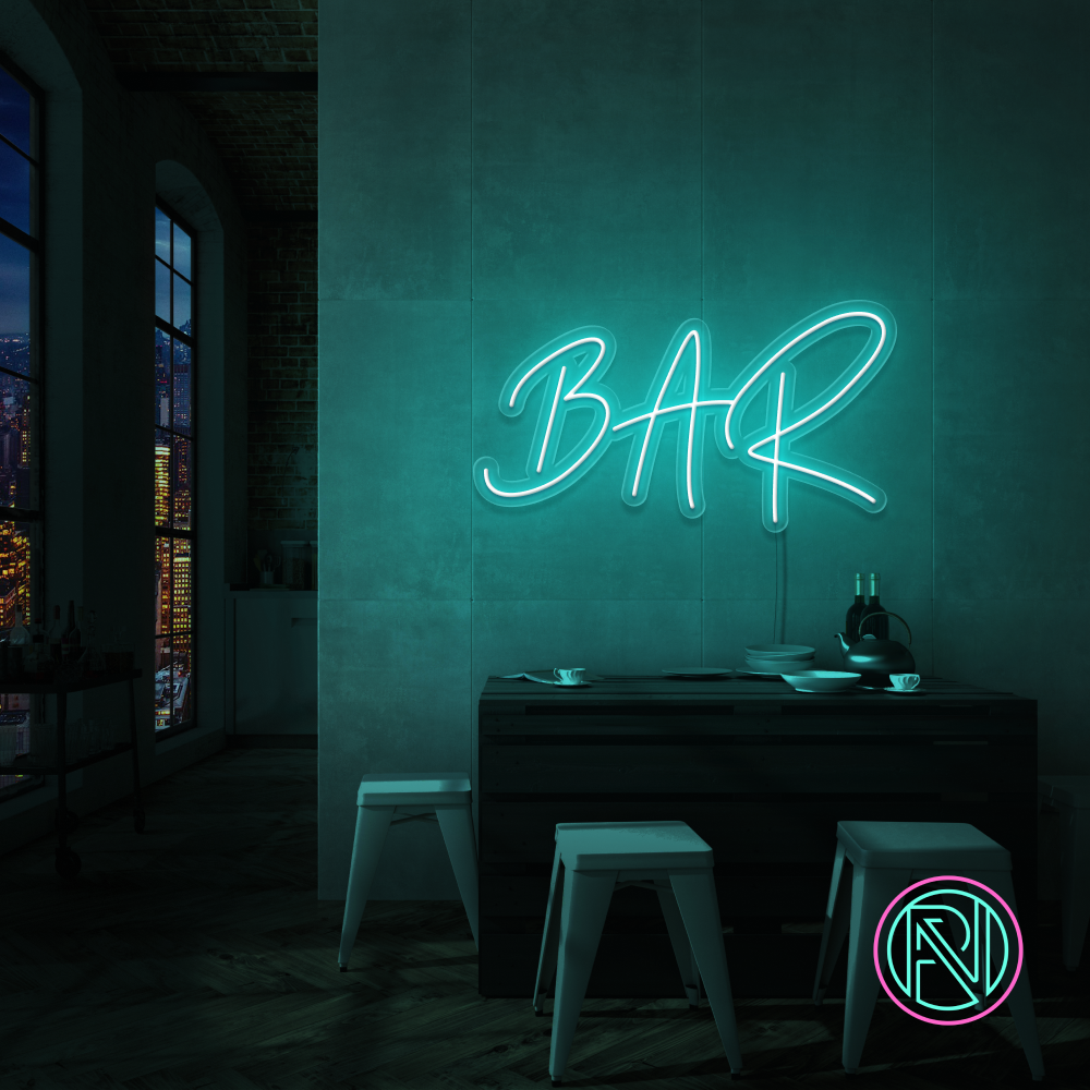 "BAR" Led neonskilt. 55x100cm. Bestilling!