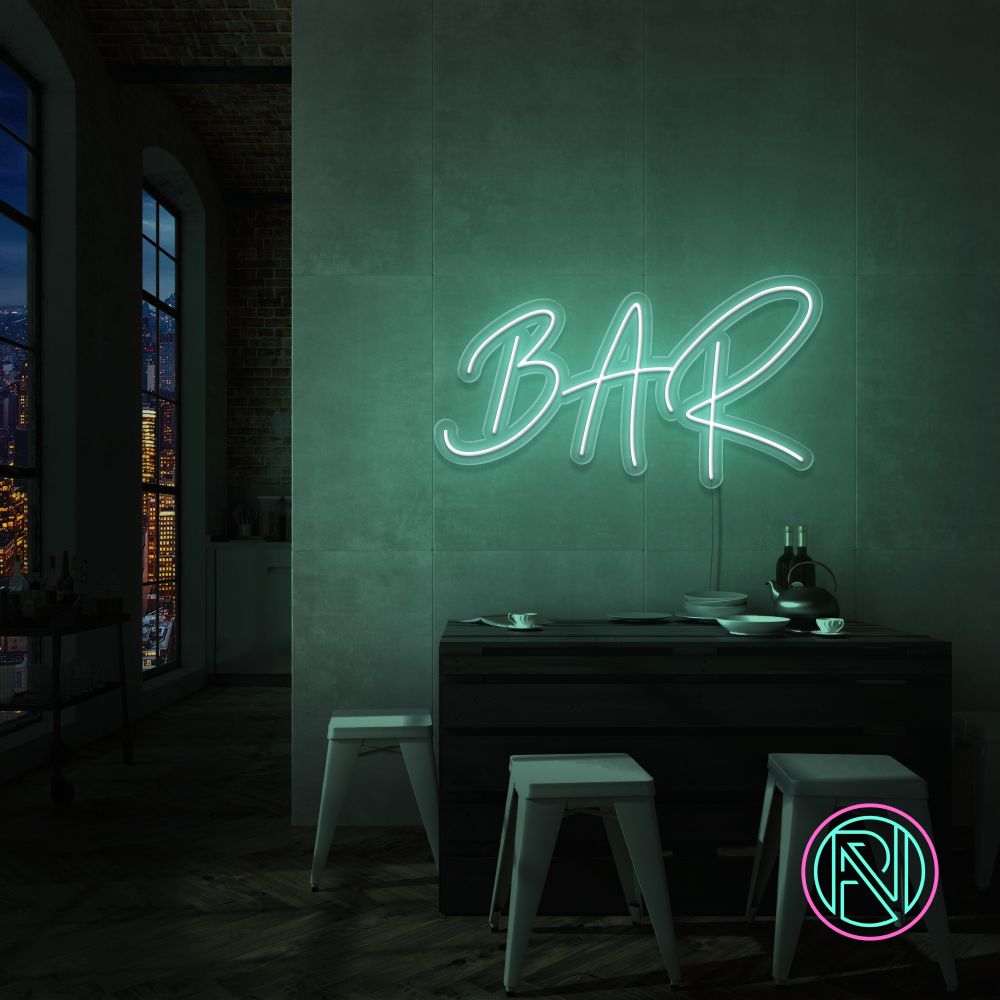 "BAR" Led neonskilt. 55x100cm. Bestilling!