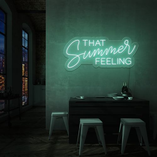 "THAT Summer FEELING" Led neonskilt. Bestilling!