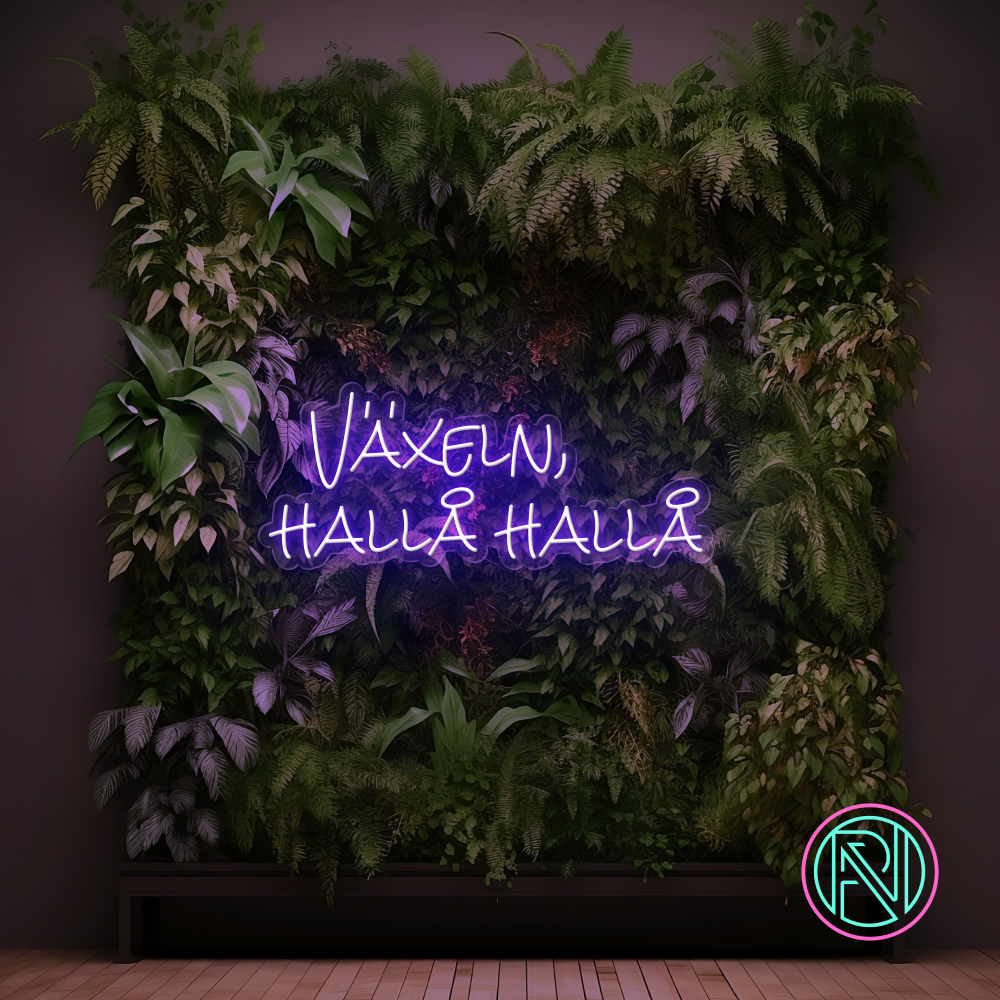 "Växeln, hallå hallå" LED NEONSKILT. Bestilling!