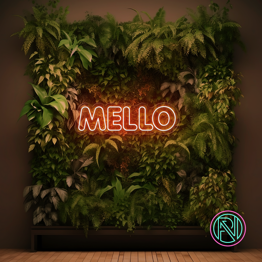 "MELLO" Led Neonskilt. Bestilling!