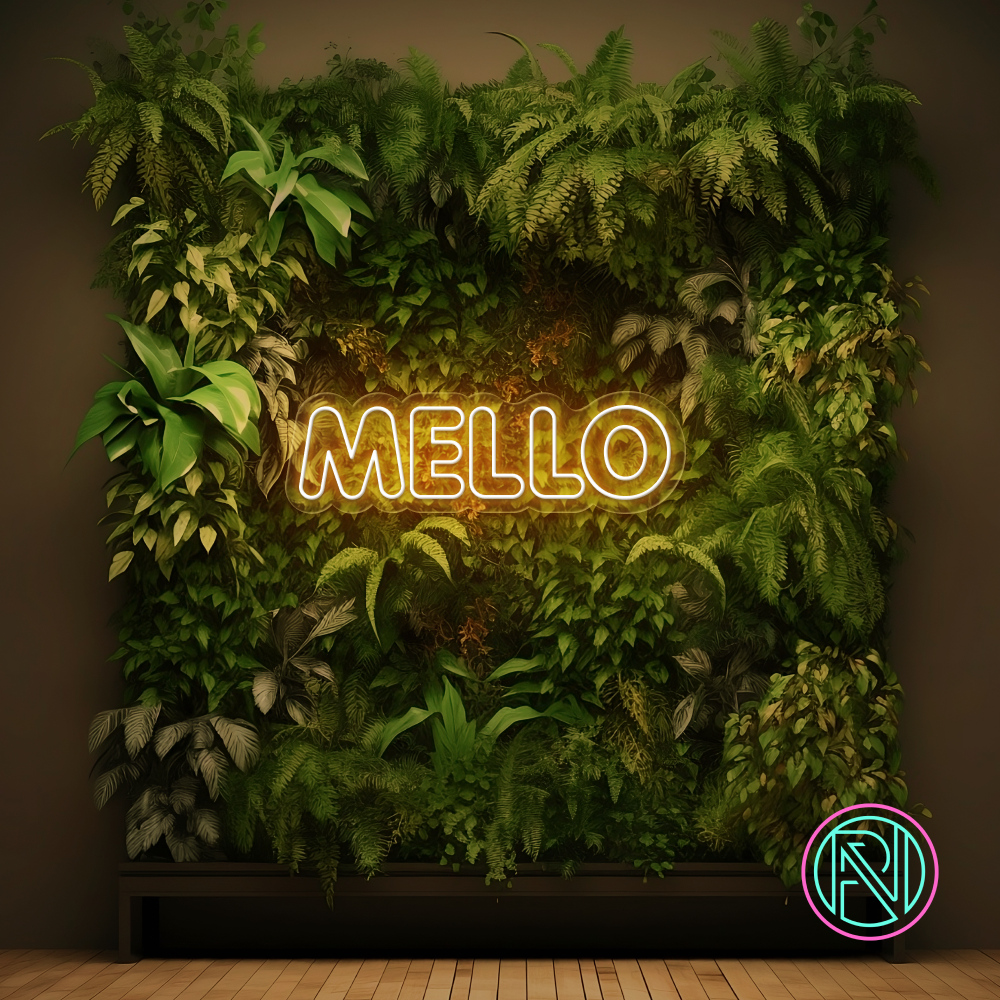 "MELLO" Led Neonskilt. Bestilling!
