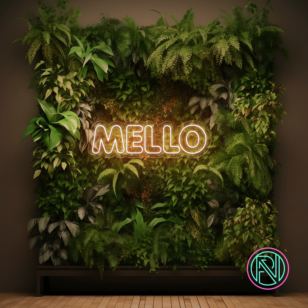 "MELLO" Led Neonskilt. Bestilling!