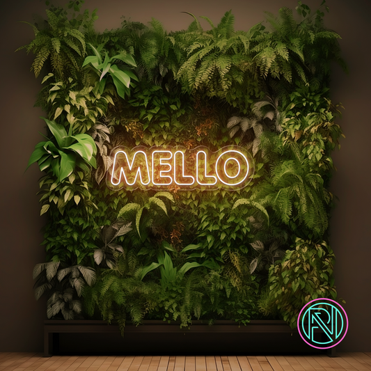 "MELLO" Led Neonskilt. Bestilling!