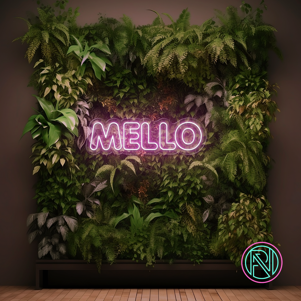 "MELLO" Led Neonskilt. Bestilling!