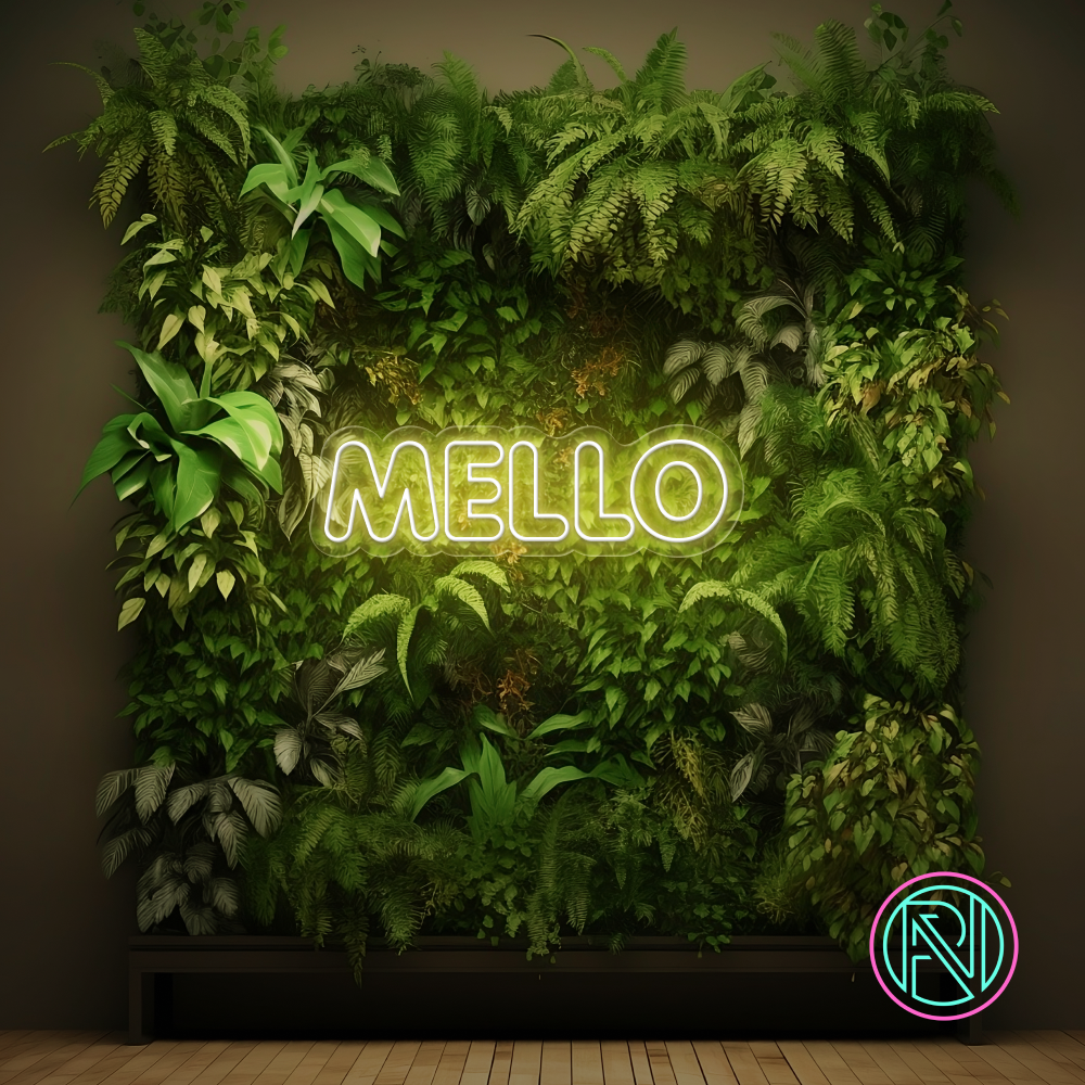 "MELLO" Led Neonskilt. Bestilling!