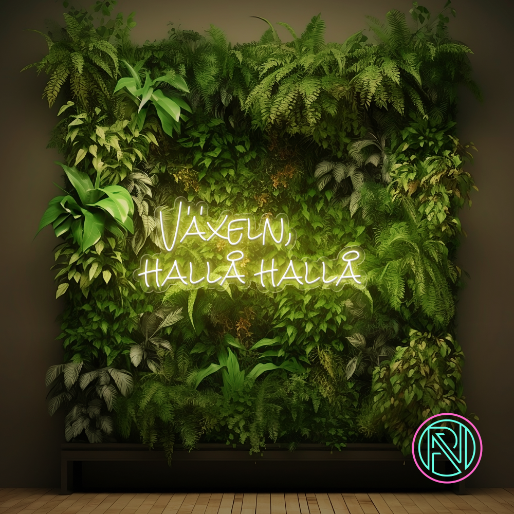 "Växeln, hallå hallå" LED NEONSKILT. Bestilling!