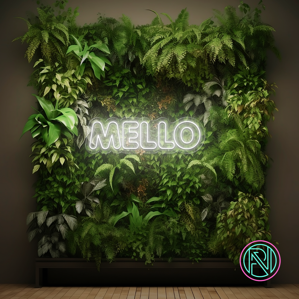 "MELLO" Led Neonskilt. Bestilling!