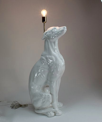 Lampe "White Greyhound" Porselen