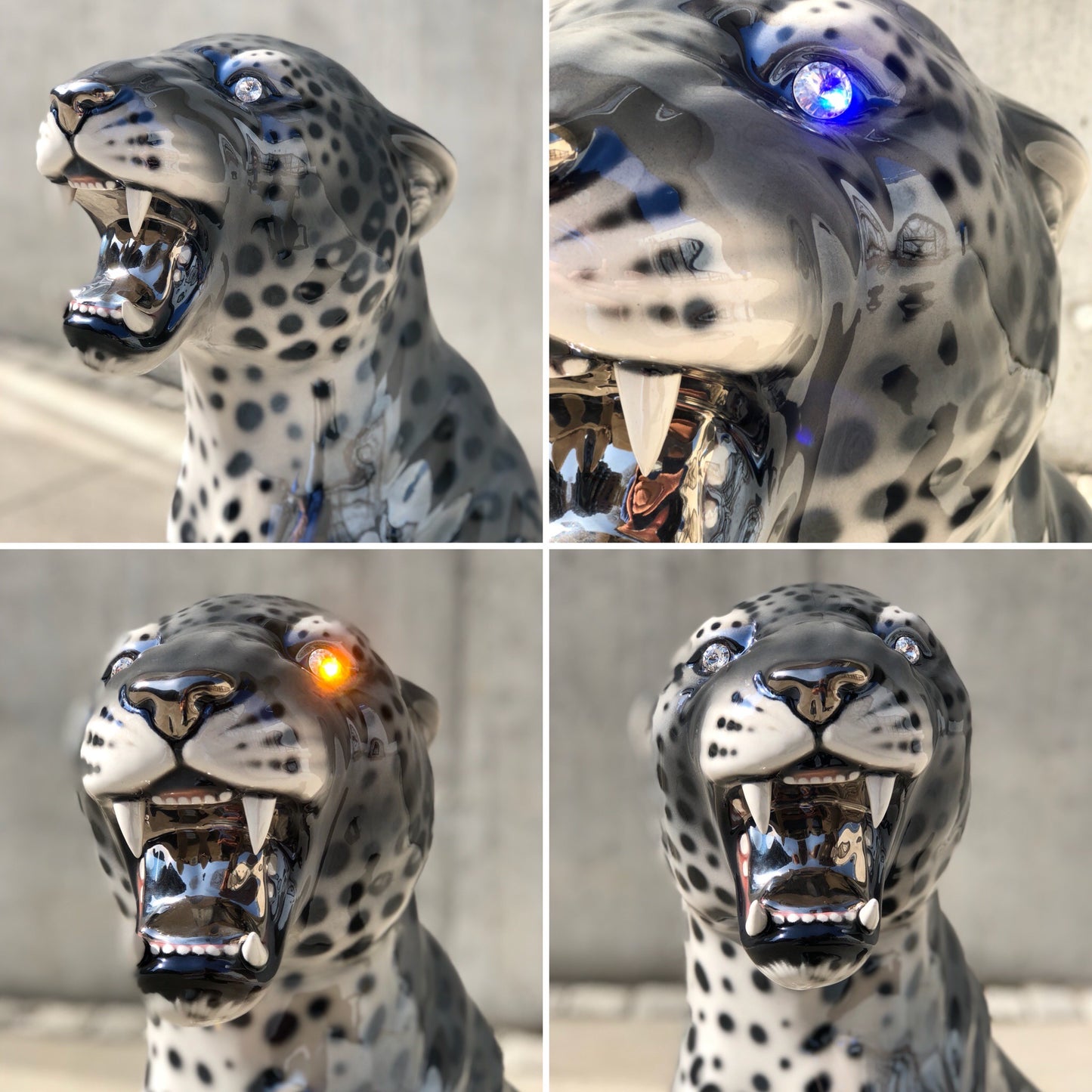 Porselen "Leopard VIP" Swarovski 86 cm. Bestilling!