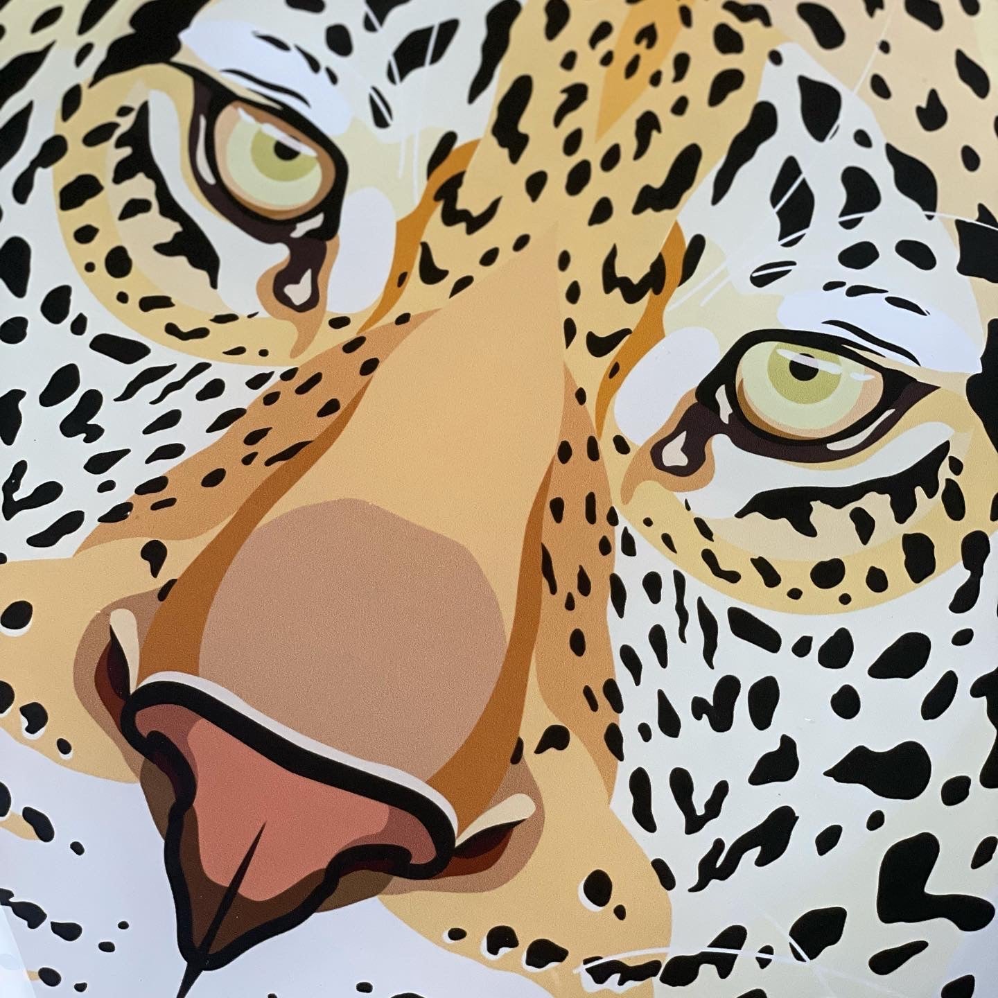 "Leopard" LED NEONSKILT. Warm white
