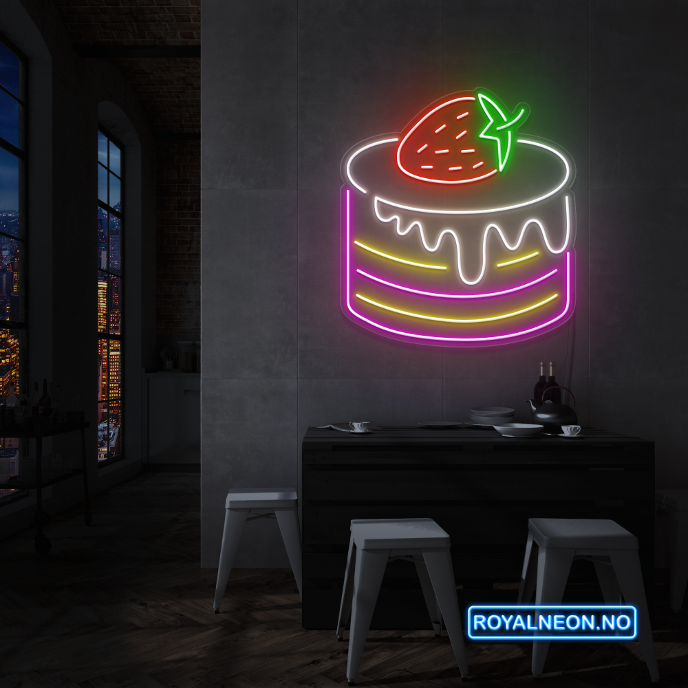 "Cake" LED NEONSKILT. Bestilling!