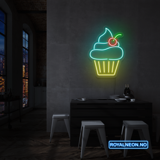 "Cupcake" LED NEONSKILT. Bestilling!