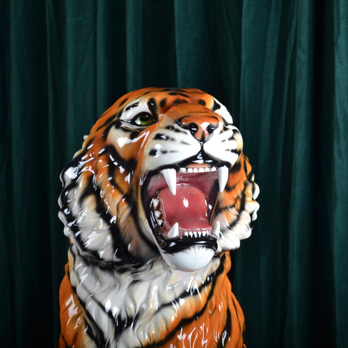 Porselen "Tiger" XL 92 cm. Bestilling!