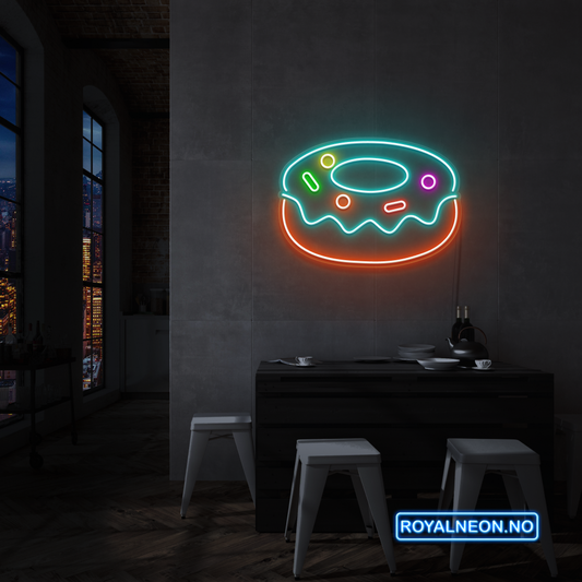 "Donut" LED NEONSKILT. Bestilling!