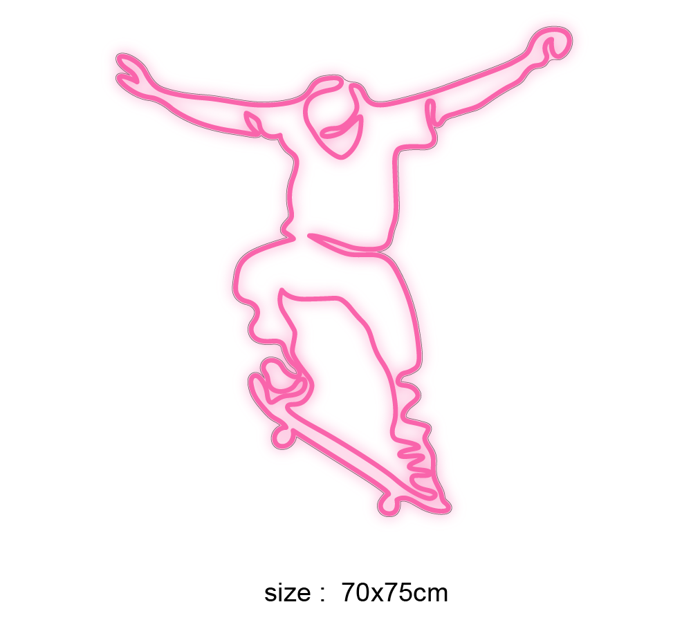 "Skate" LED NEONSKILT. Bestilling!