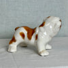 Porselen "Bulldog valp" 15 cm. Hvit og brun