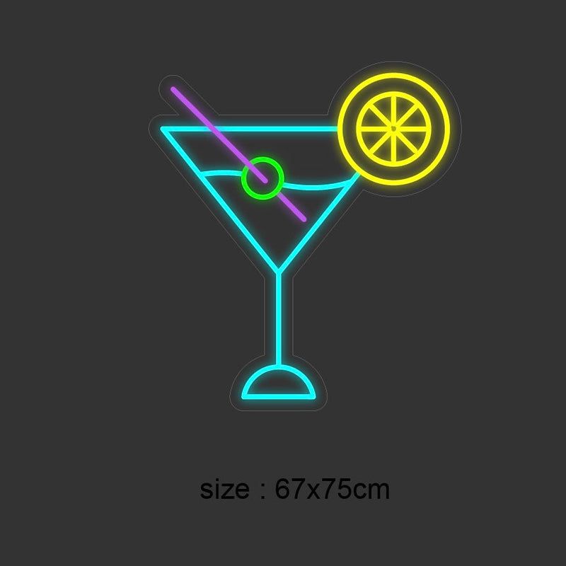 «Martini drink» LED NEONSKILT.