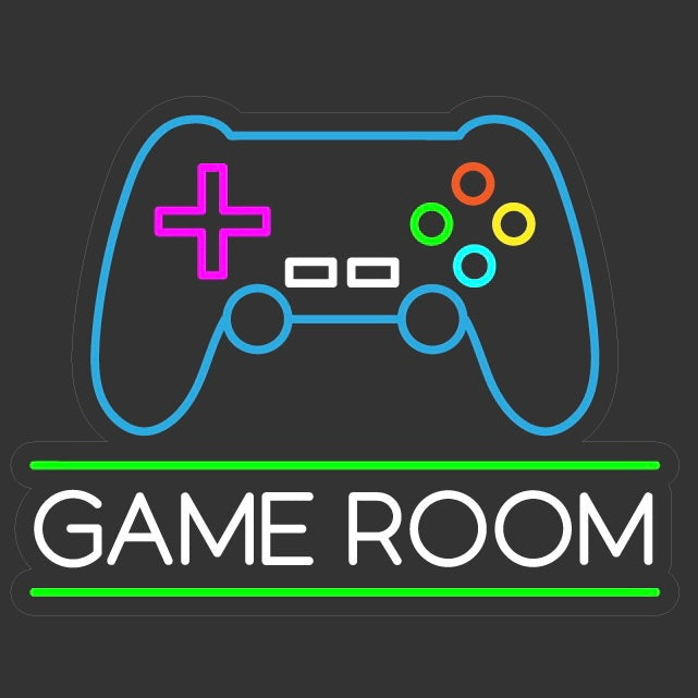 "GAME ROOM" LED NEONSKILT. Bestilling!