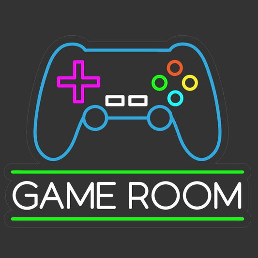 "GAME ROOM" LED NEONSKILT. Bestilling!