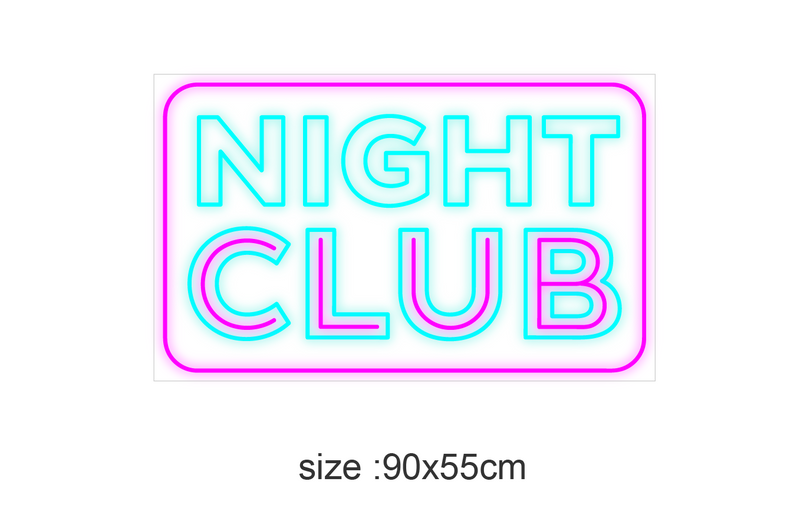 (NIGHT CLUB) LED NEONSKILT. Bestilling!