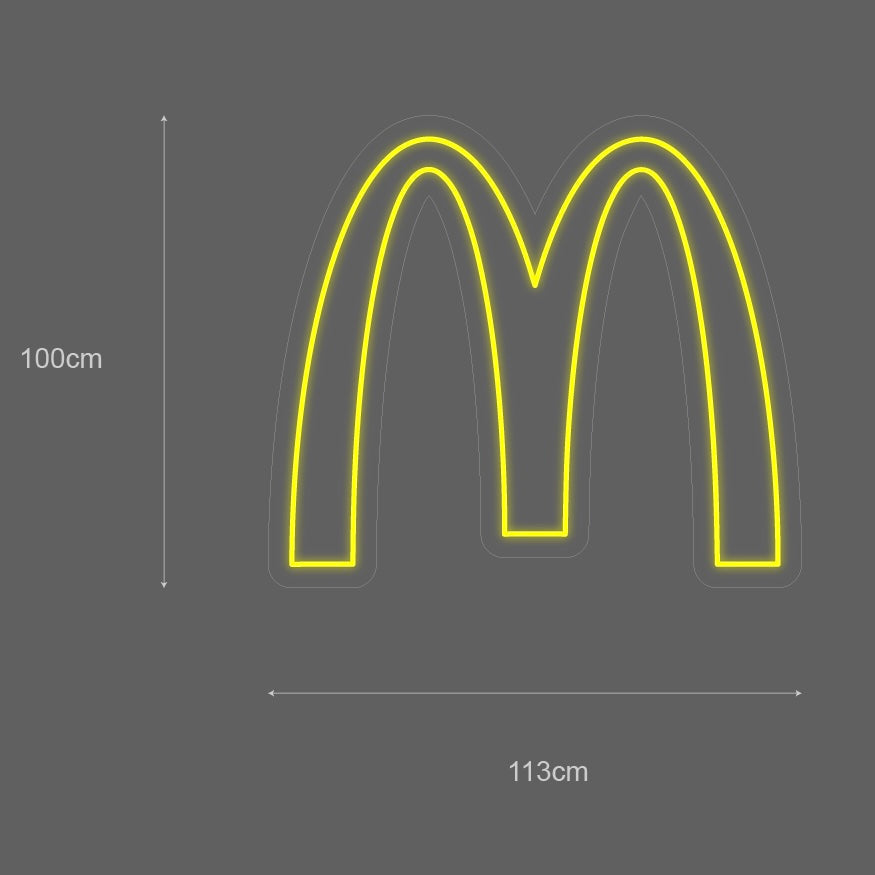 "M" LED NEONSKILT.  Bestilling!