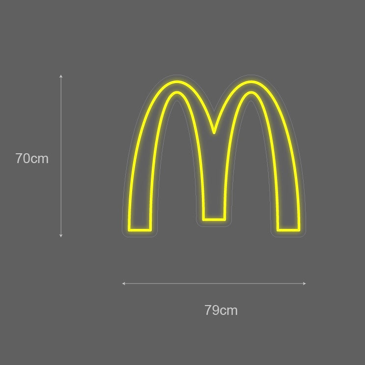"M" LED NEONSKILT.  Bestilling!