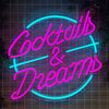 Neonskilt "Coctails & Dreams"